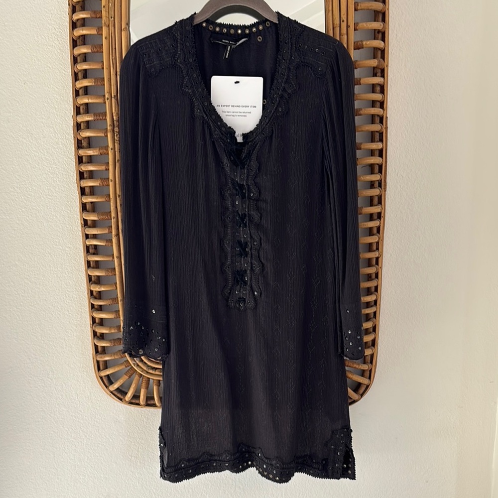 Isabel Marant Ananta Studded lace up Cover Up Dress
